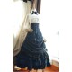 Surface Spell Gothic Striped Victorian Bustle Skirt